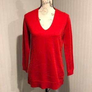 Red cashmere sweater